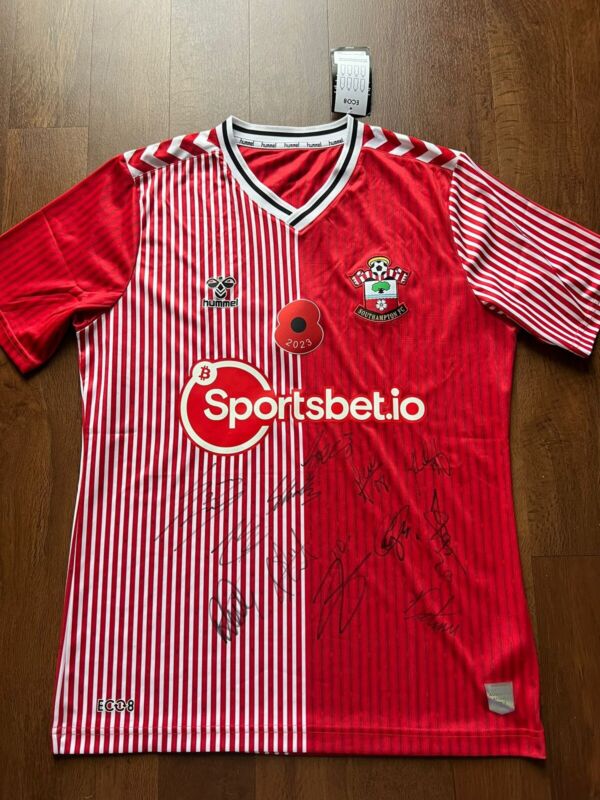 Squad Signed Official Southampton Poppy Home Shirt 23/24 Coa Proof Promotion for sale on Ebay