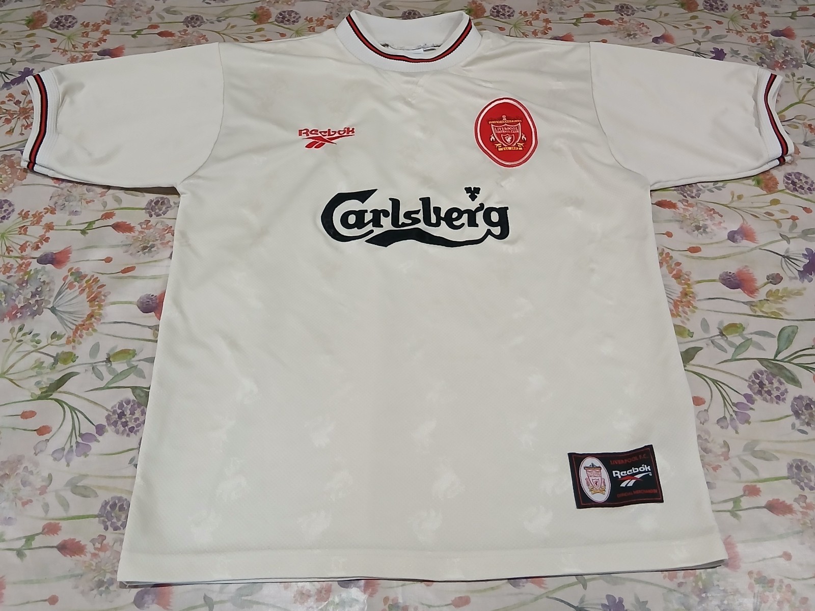 Vintage Liverpool 1996/97 Reebok Men's Size M 38/40 Away Original Football Shirt for sale on Ebay