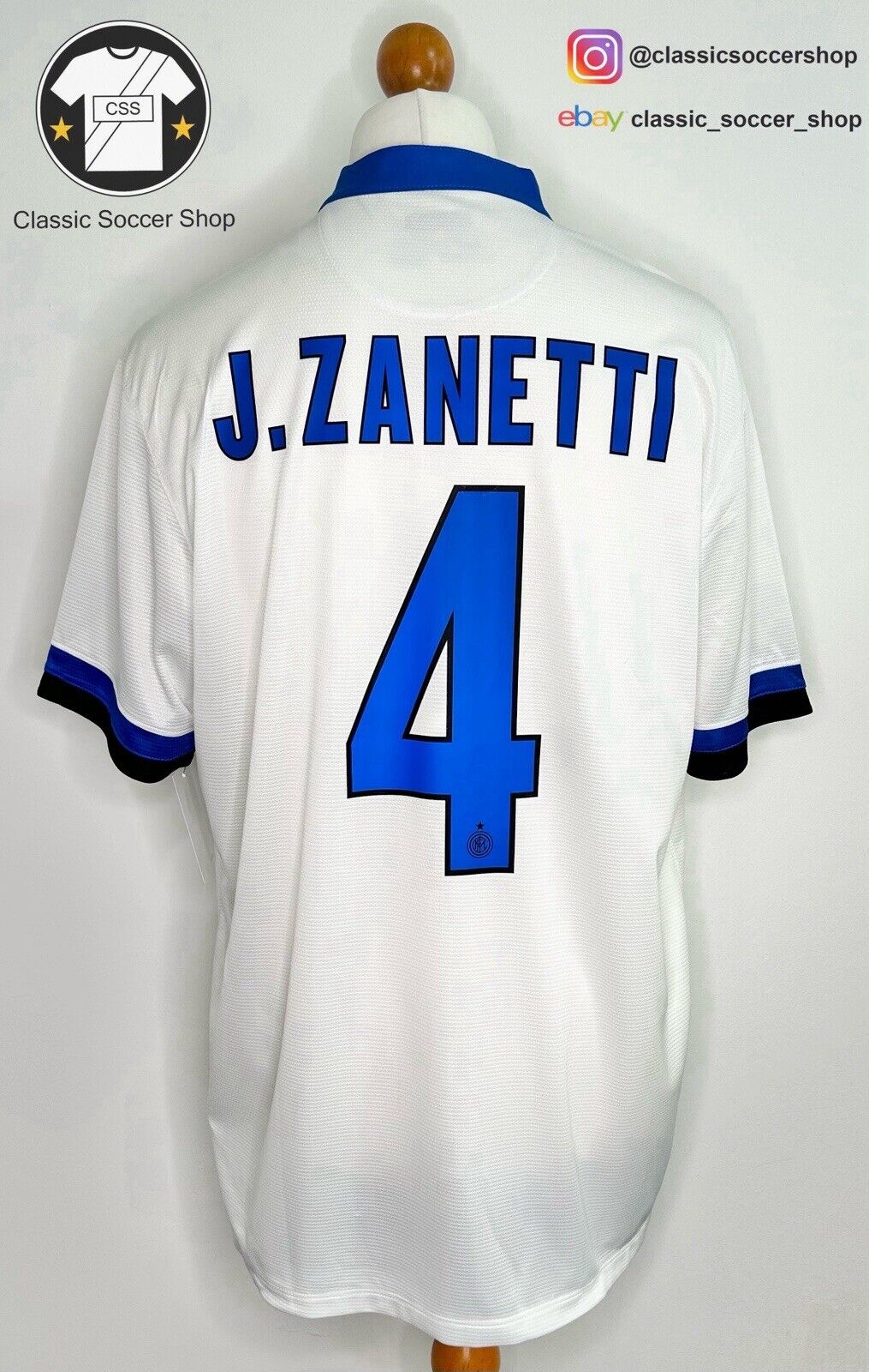 Inter Milan ZANETTI #4 2013/14 Away Shirt Extra Large / XL for sale on Ebay
