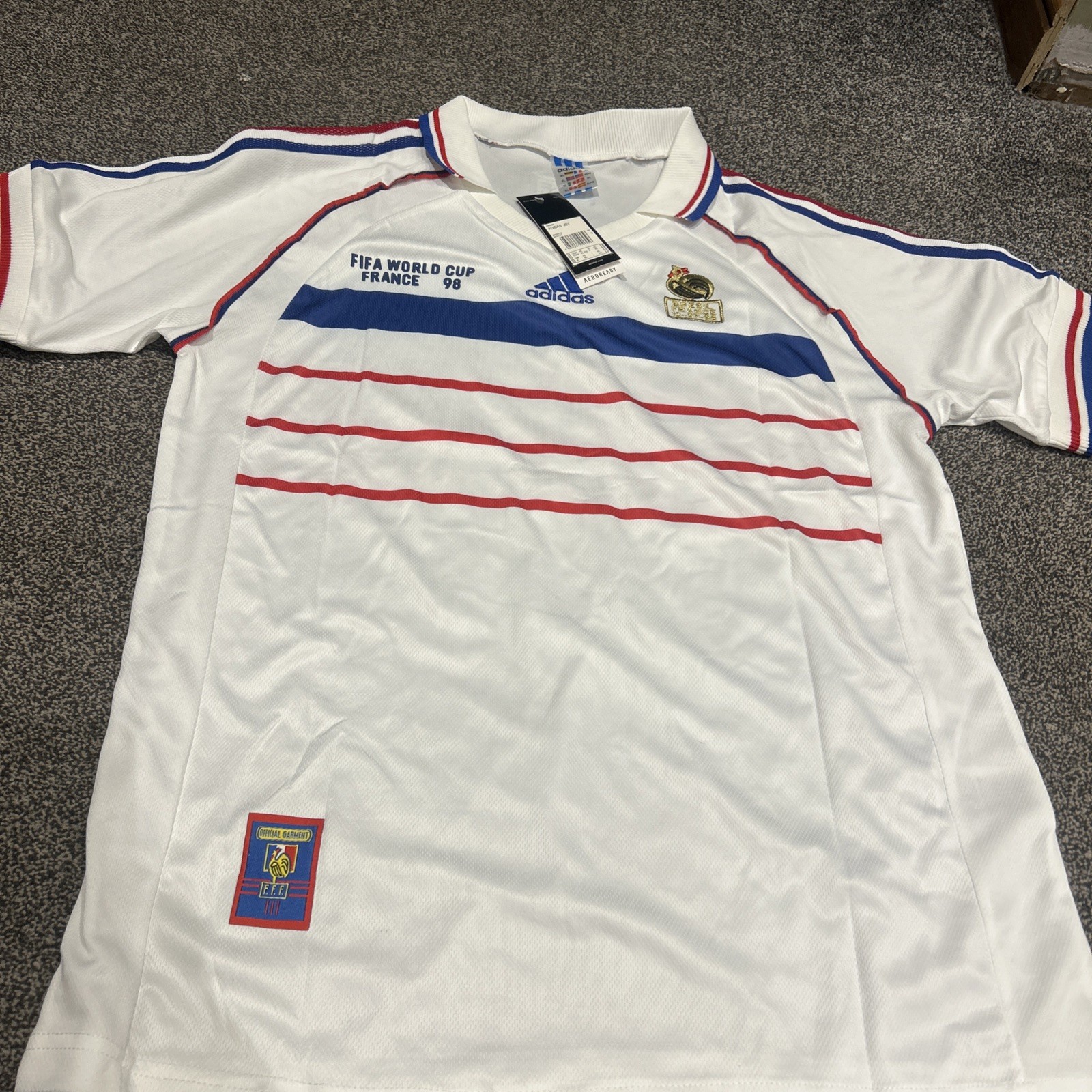 France 1998 'Zidane 10' Retro Football Shirt Brand New With Tags Mens UK Xl for sale on Ebay