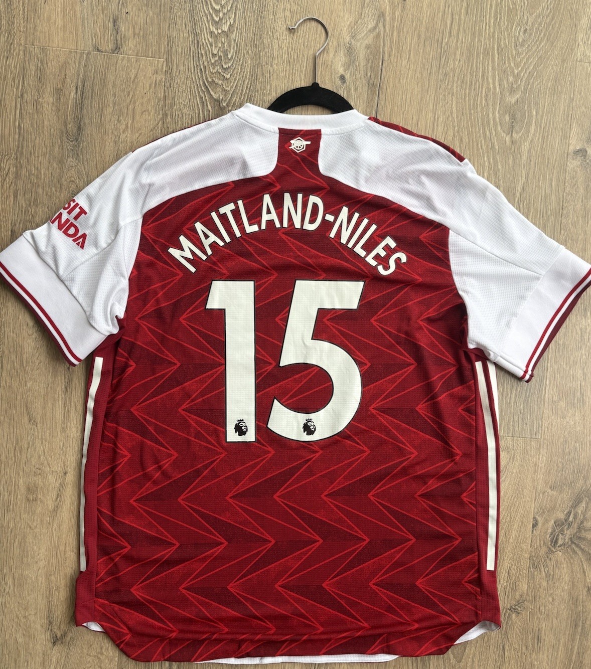 Arsenal Adidas Authentic Home Shirt 202/21 Size XL Maitland-Niles 15 for sale on Ebay