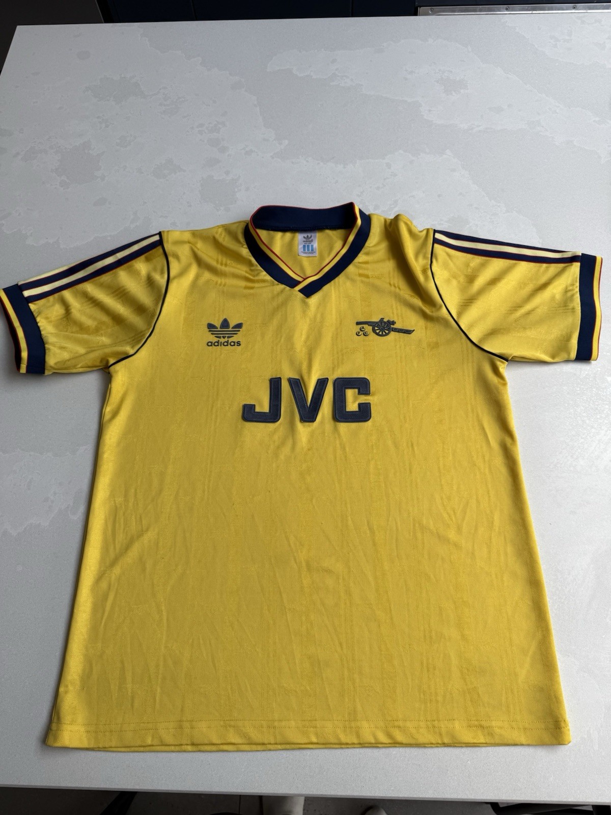 Vintage Arsenal Shirt Mens Medium 1986 88 Yellow Away Adidas JVC Original Kit for sale on Ebay