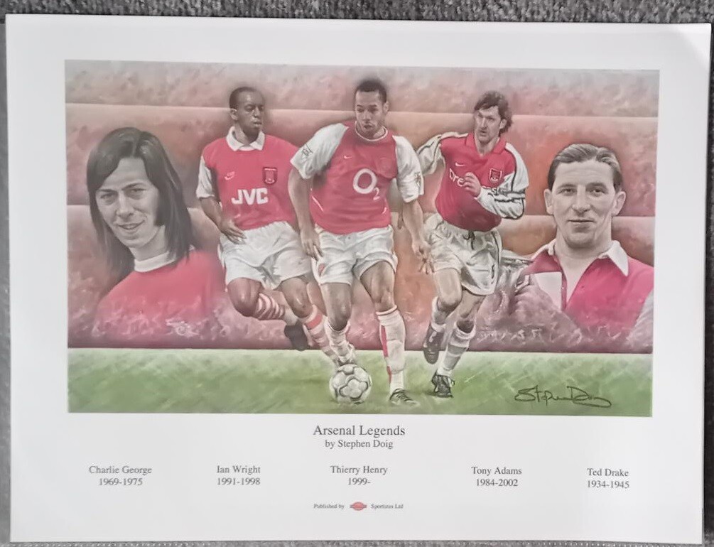 ARSENAL FC LEGENDS Football print / poster for sale on Ebay