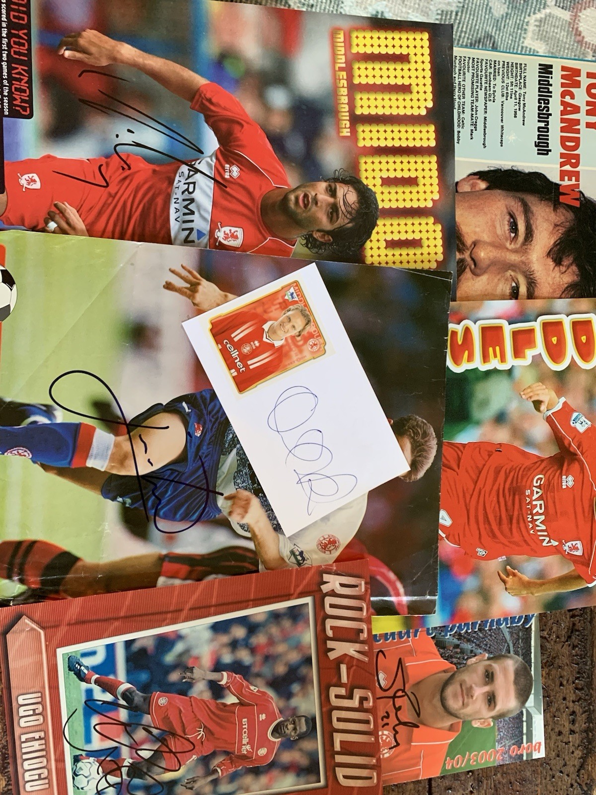 Middlesbrough Autographs Hand Signed Posters Football Autographs for sale on Ebay