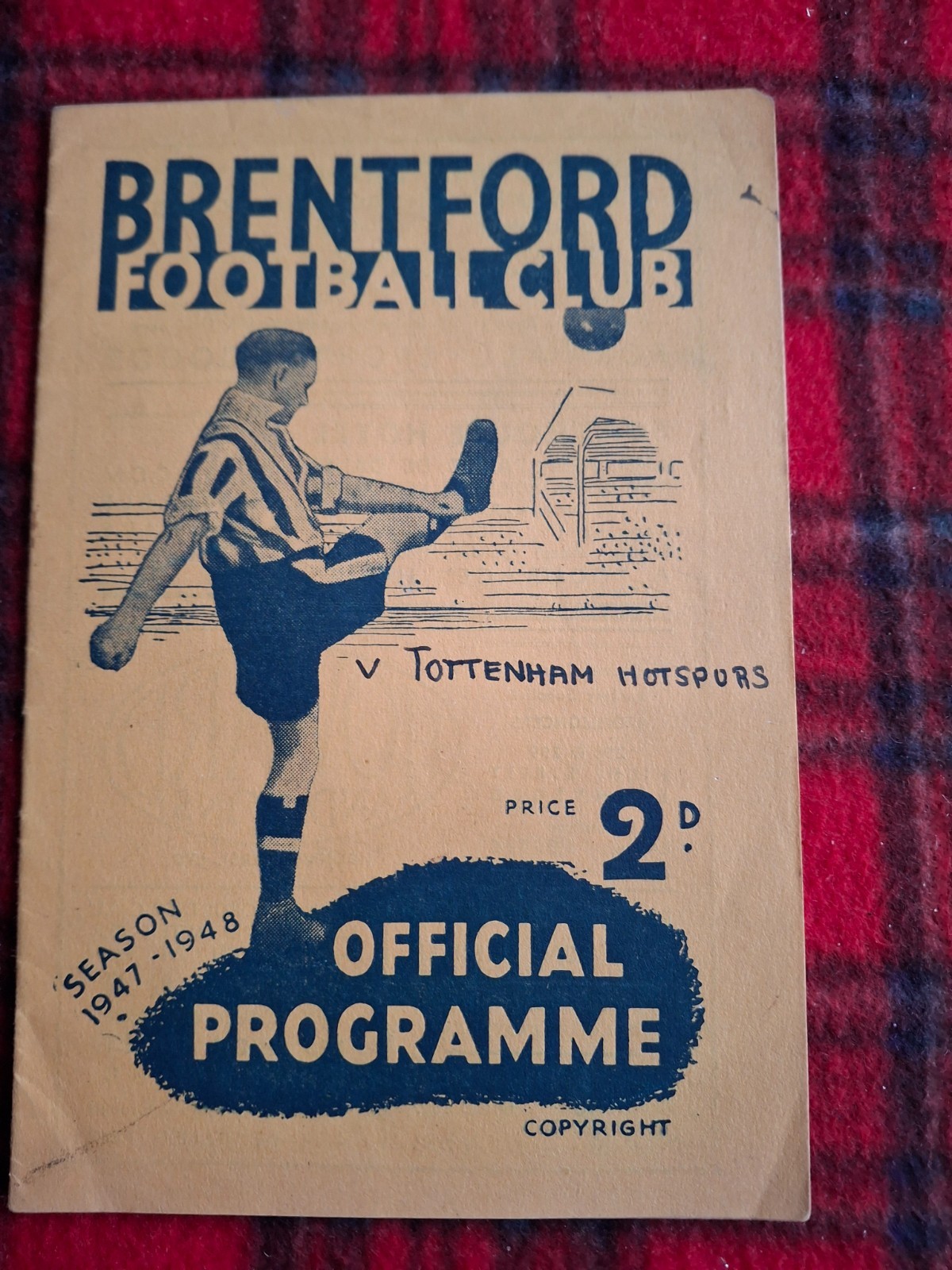BRENTFORD V TOTTENHAM 1947-48 for sale on Ebay