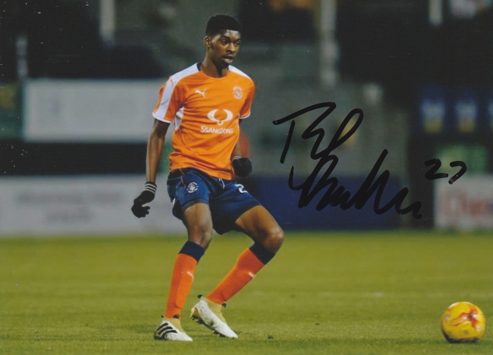 Tyreeq Bakinson [Luton Town] Signed 7x5 Colour Photo for sale on Ebay