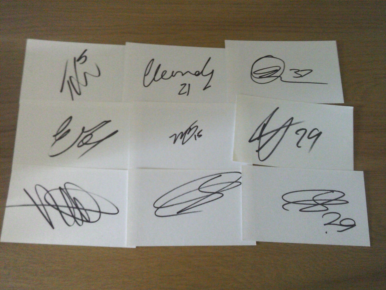 Signed Colchester United White Cards x 19 for sale on Ebay