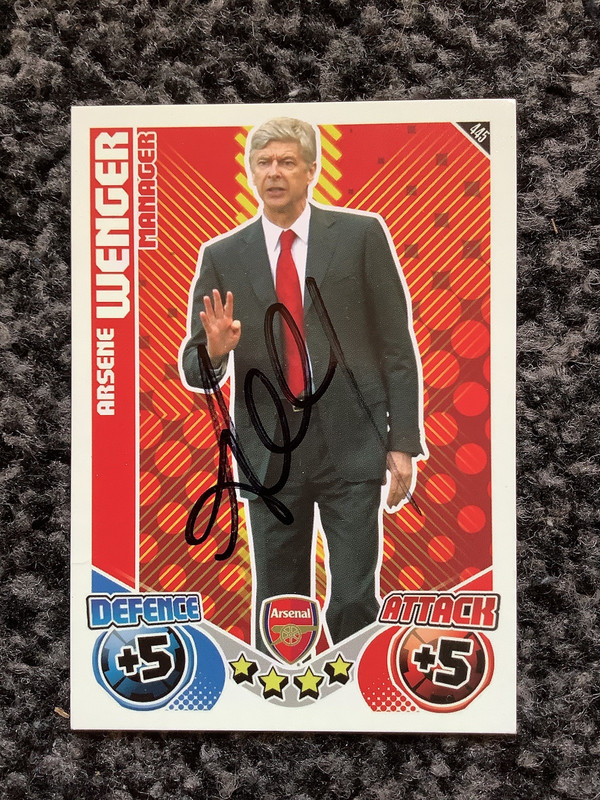 Signed Arsene Wenger Arsenal Football Match Attax Card for sale on Ebay
