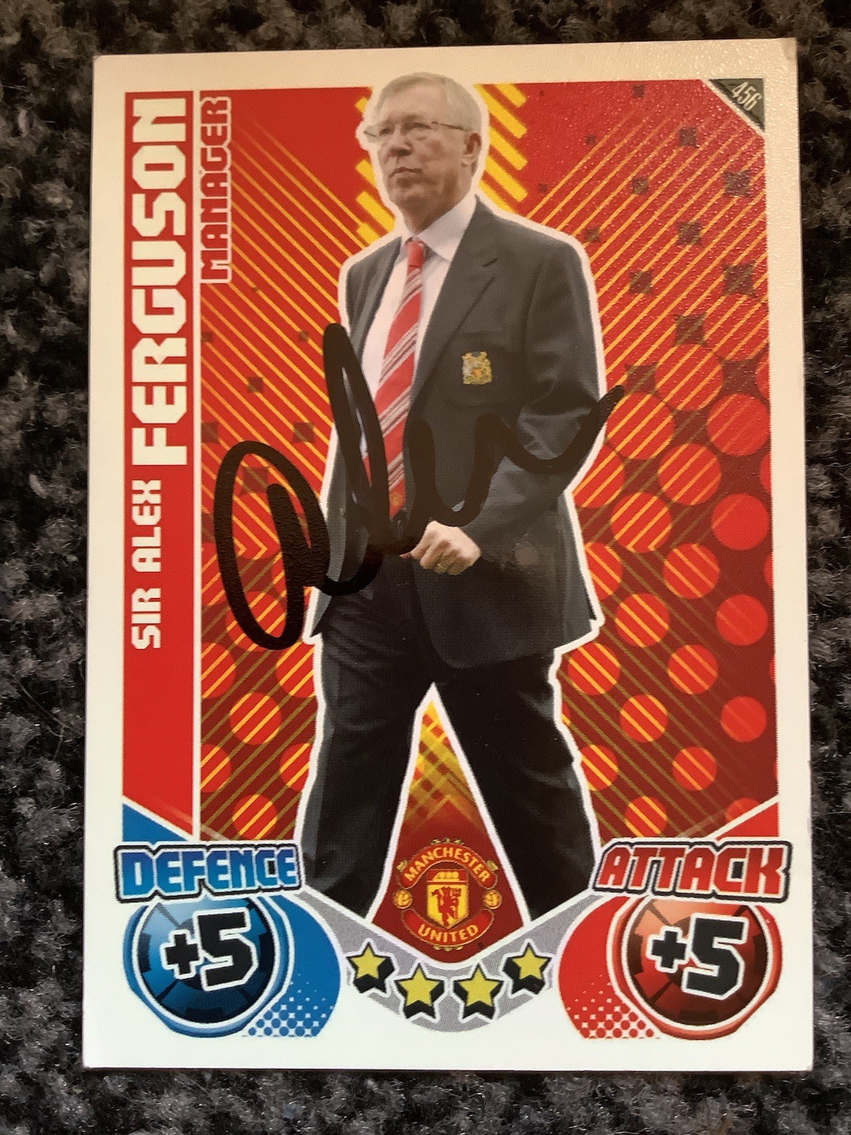 Signed Alex Ferguson Manchester United Football Match Attax Card for sale on Ebay