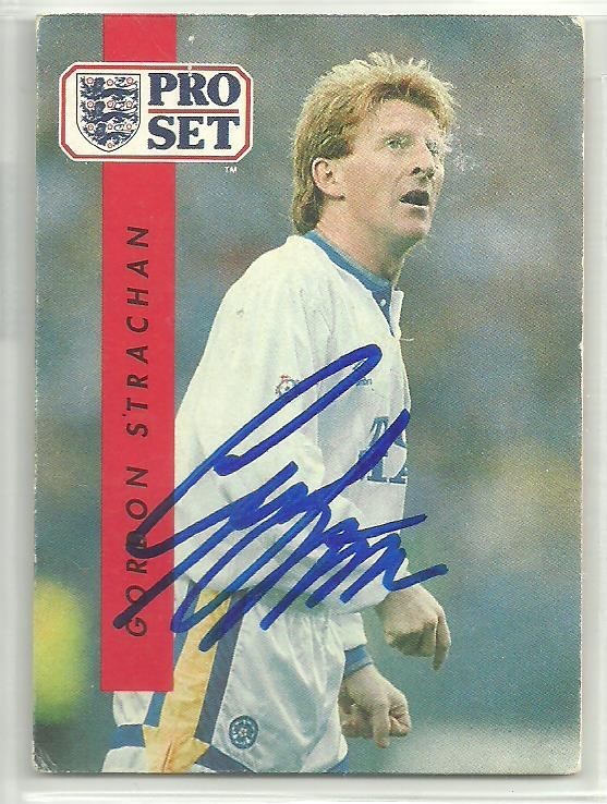 Gordon Strachan - LEEDS UNITED - Signed Proset Card for sale on Ebay