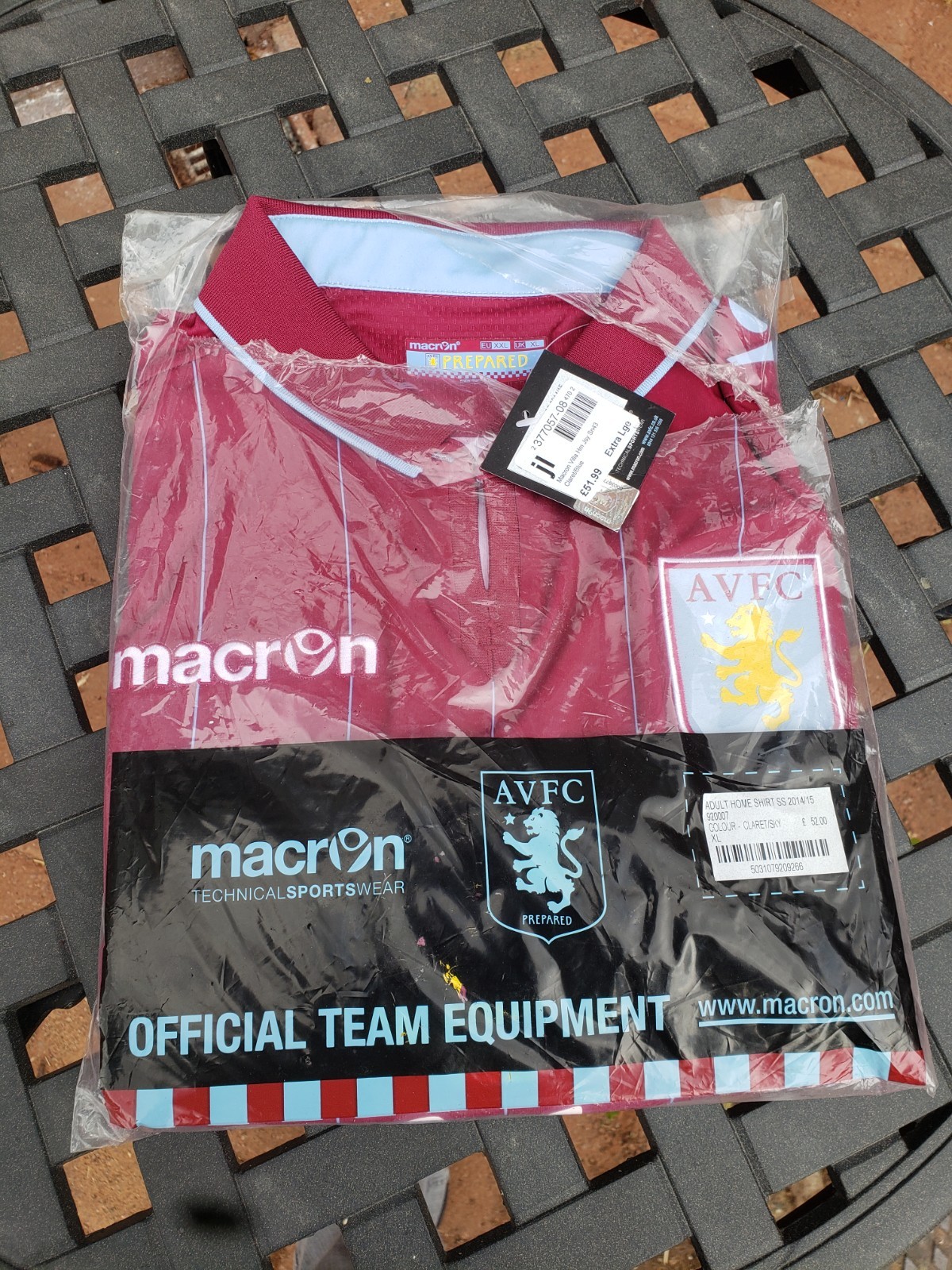 Official Aston Villa Football Shirt 2014/2015 Season XL. No Reserve! for sale on Ebay