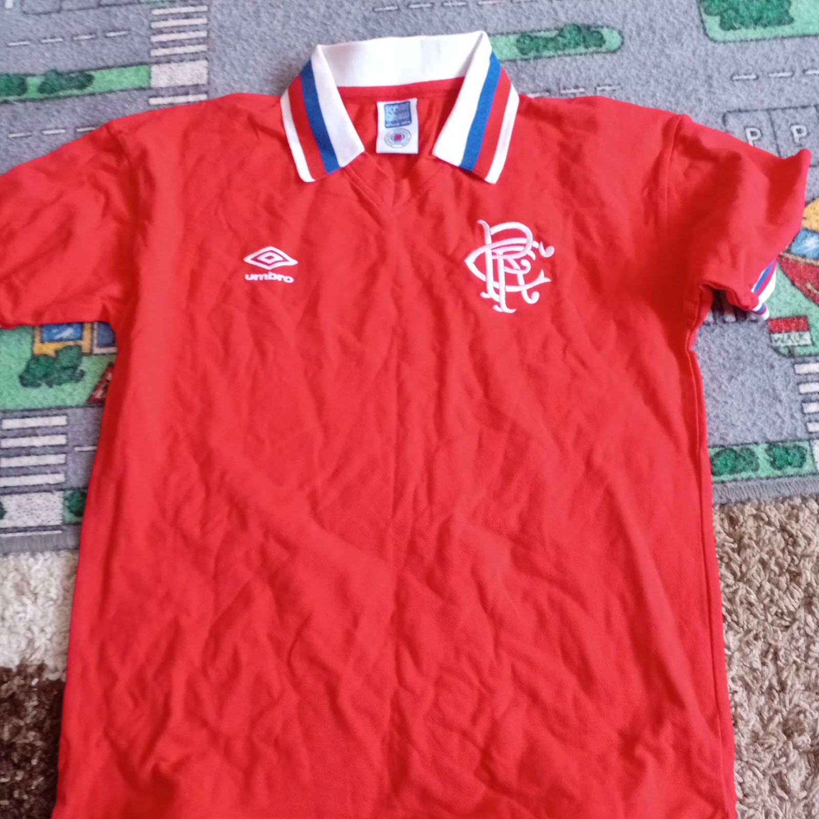 Rangers Retro Away  Shirt Adult Large Score Draw Glasgow Rangers for sale on Ebay