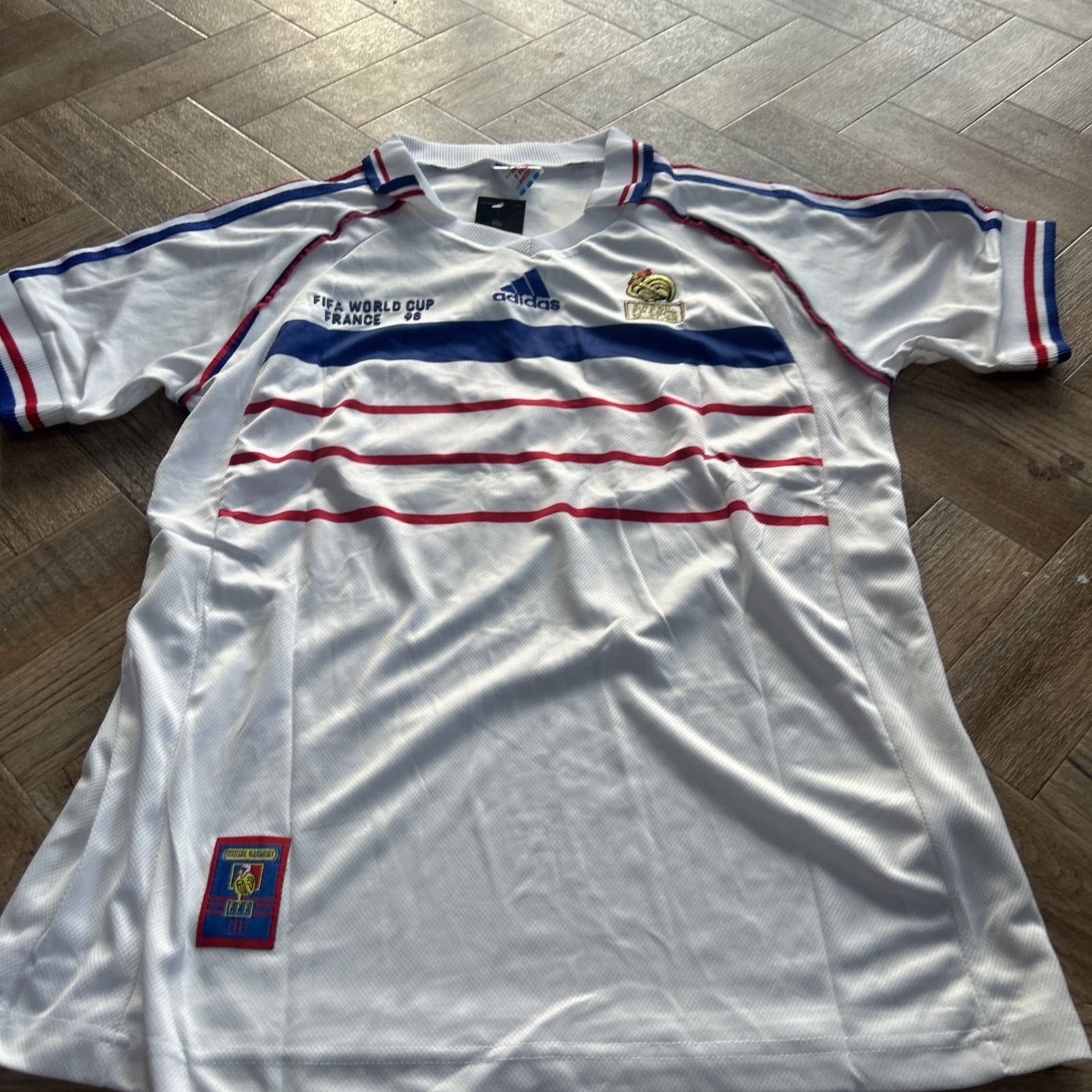 France 1998 'Zidane 10' Retro Football Shirt Brand New With Tags Mens UK Large for sale on Ebay