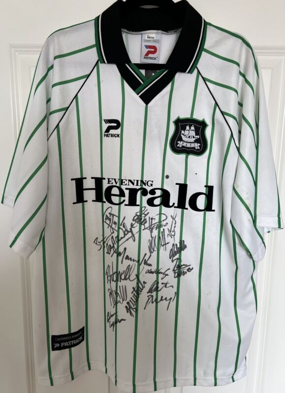 2001/02 - Plymouth Argyle SIGNED Shirt (Signed x17 2001/02 Squad) Size: 46/48 for sale on Ebay