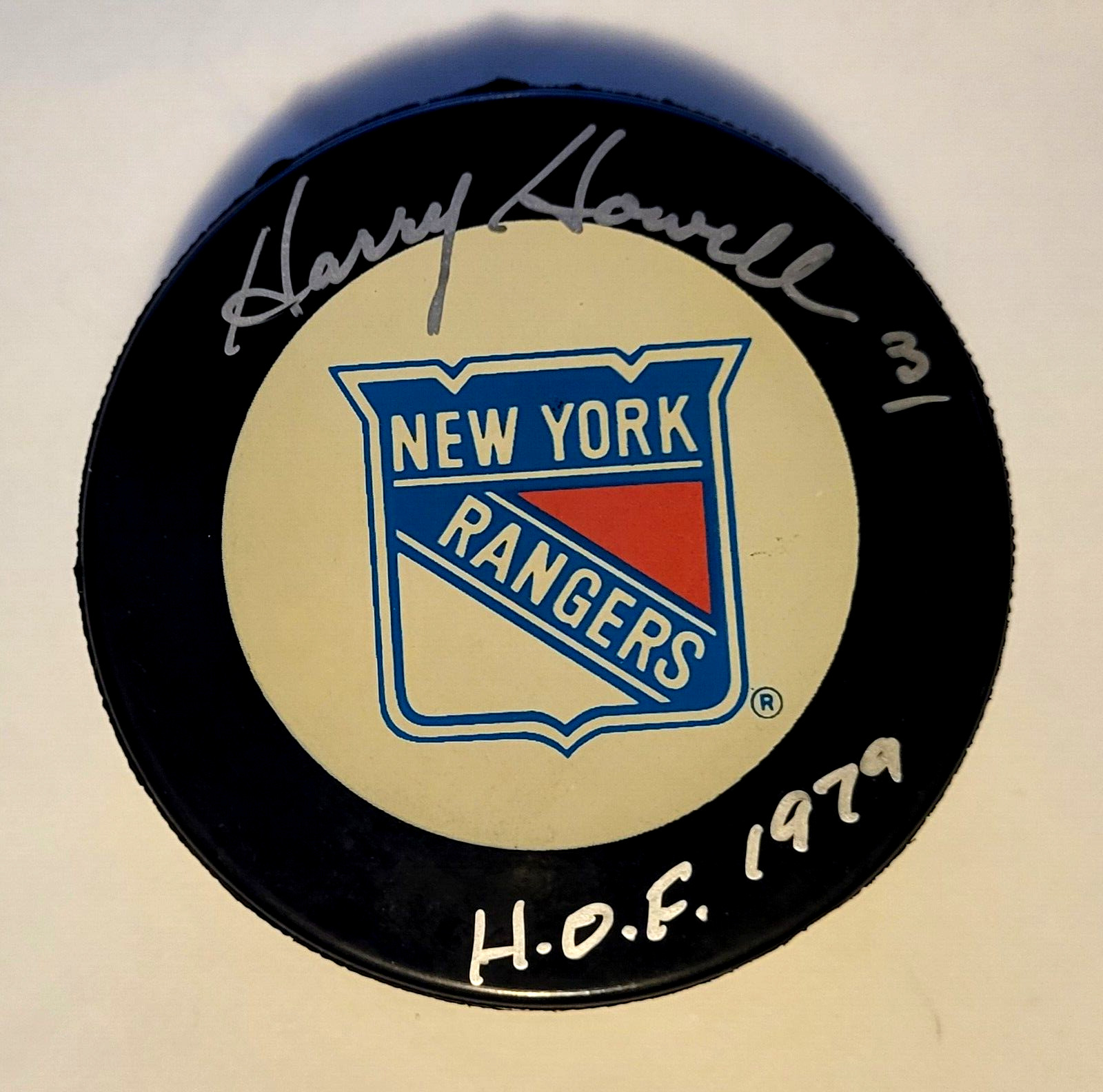 Harry Howell Autographed Hockey Puck NY Rangers HOF 1979 NHL for sale on Ebay
