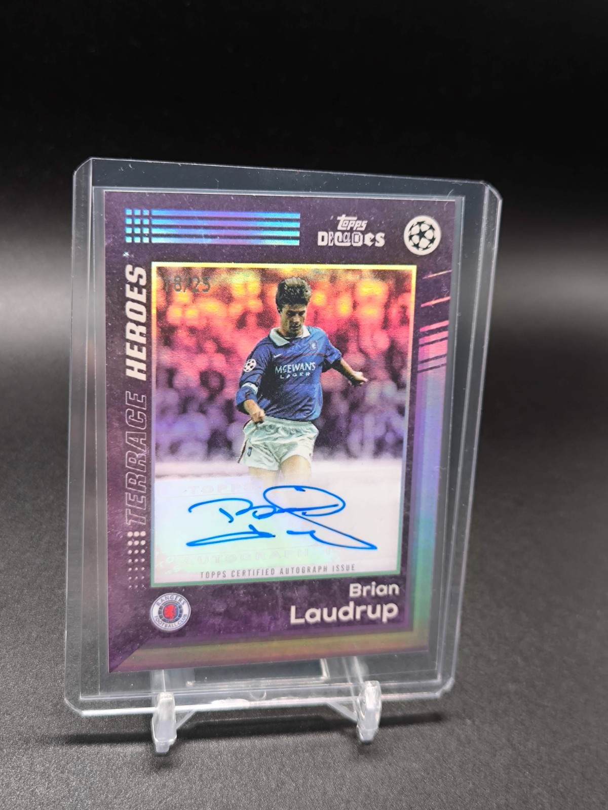 2024-25 Topps UCC Decades Brian Laudrup Glasgow Rangers Soccer Auto /25 for sale on Ebay