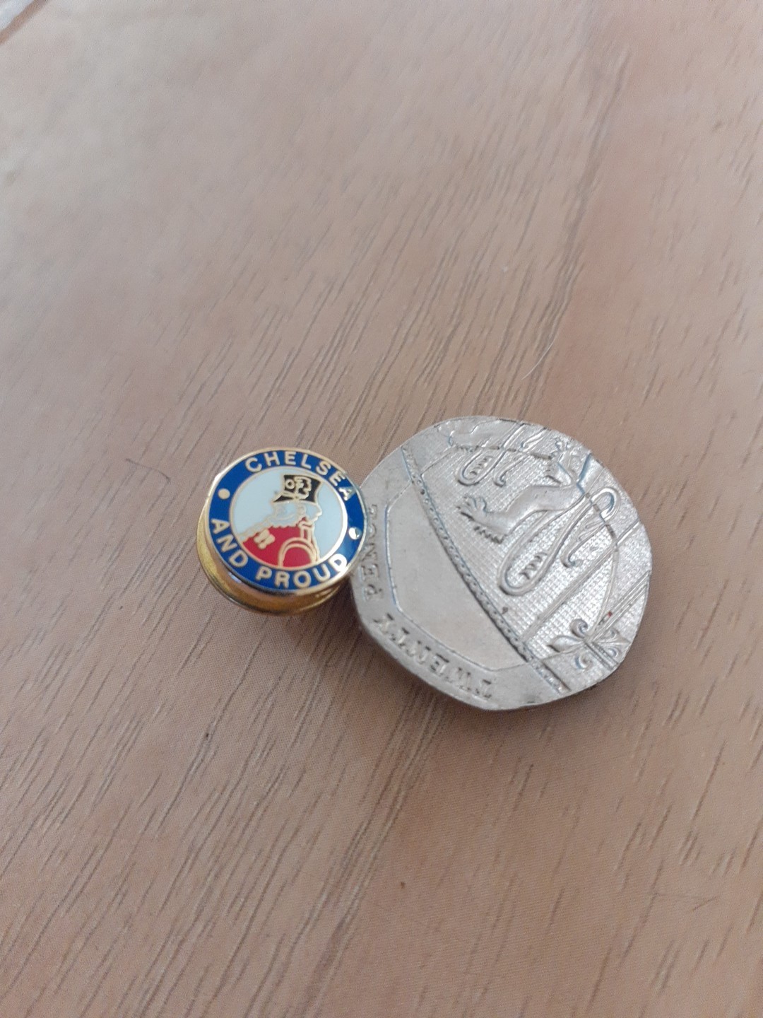 Tiny Chelsea And Proud Pensioner Badge for sale on Ebay