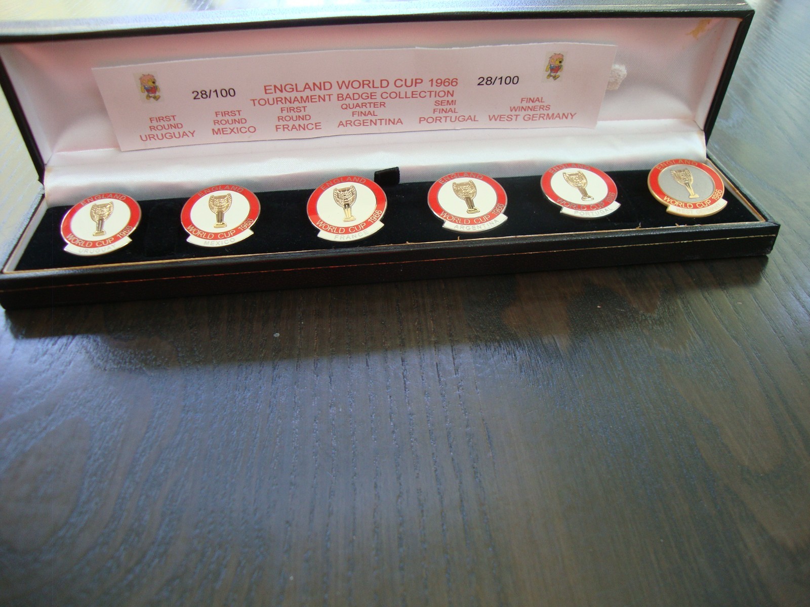 1966 WORLD CUP ENGLAND TOURNAMENT BADGE COLLECTION LIMITED EDITION 28/100 for sale on Ebay