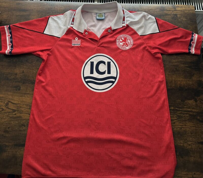 Middlesbrough 1992-1994 L Home Shirt, Admiral Official Remake for sale on Ebay