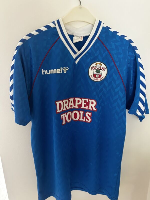 M Southampton FC 1987/88/89 Hummel Draper Tools Away Shirt - VTG Retro ORIGINAL for sale on Ebay