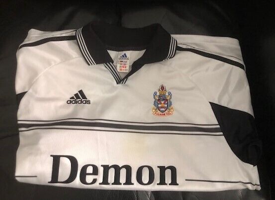 Fulham FC Replica White Home Shirt 1999/2000 season, Size L, 23