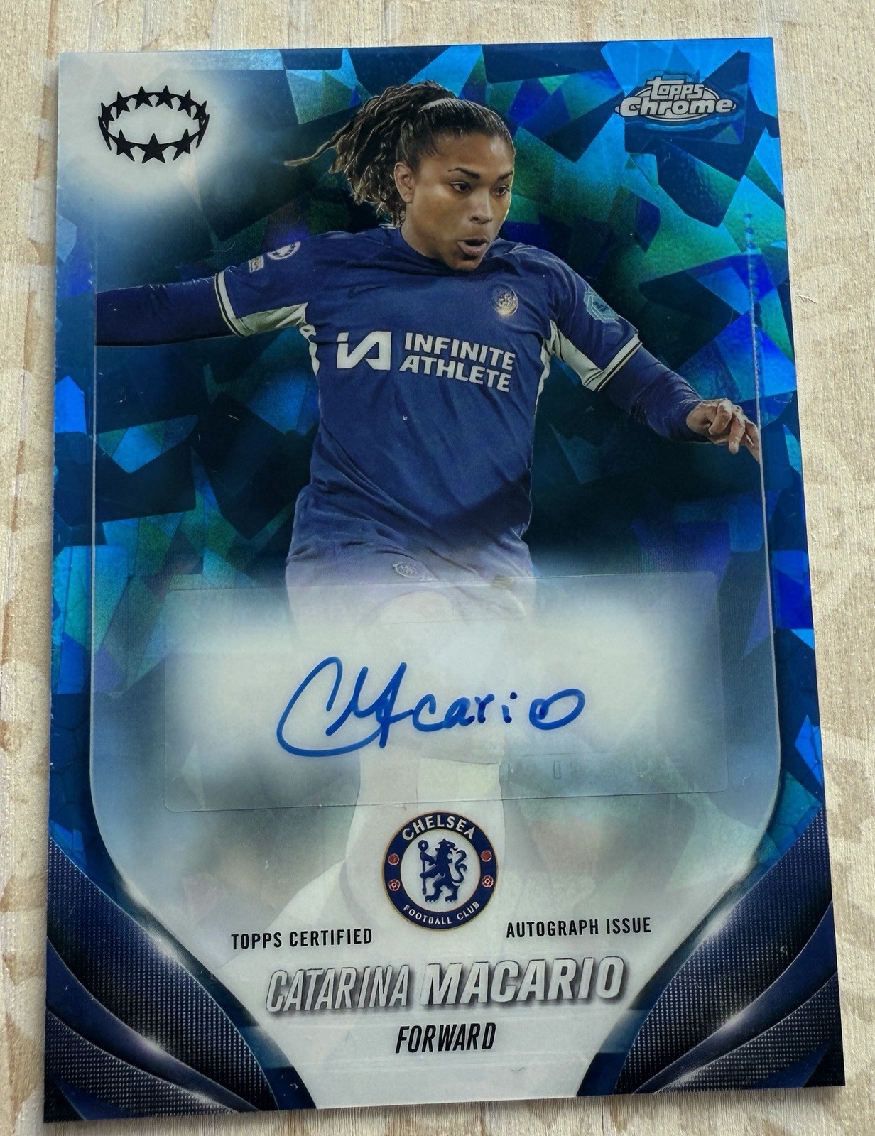 2023/24 Topps Chrome Sapphire Catarina Macario  Auto Chelsea USWNT for sale on Ebay