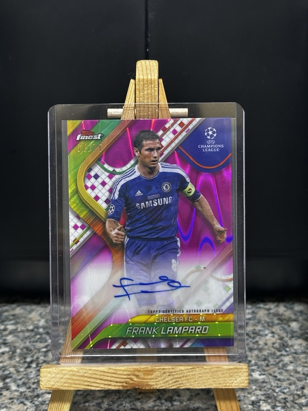 2024-25 Topps Finest UCC Frank Lampard Pink Lava /75 Autograph Card Chelsea for sale on Ebay