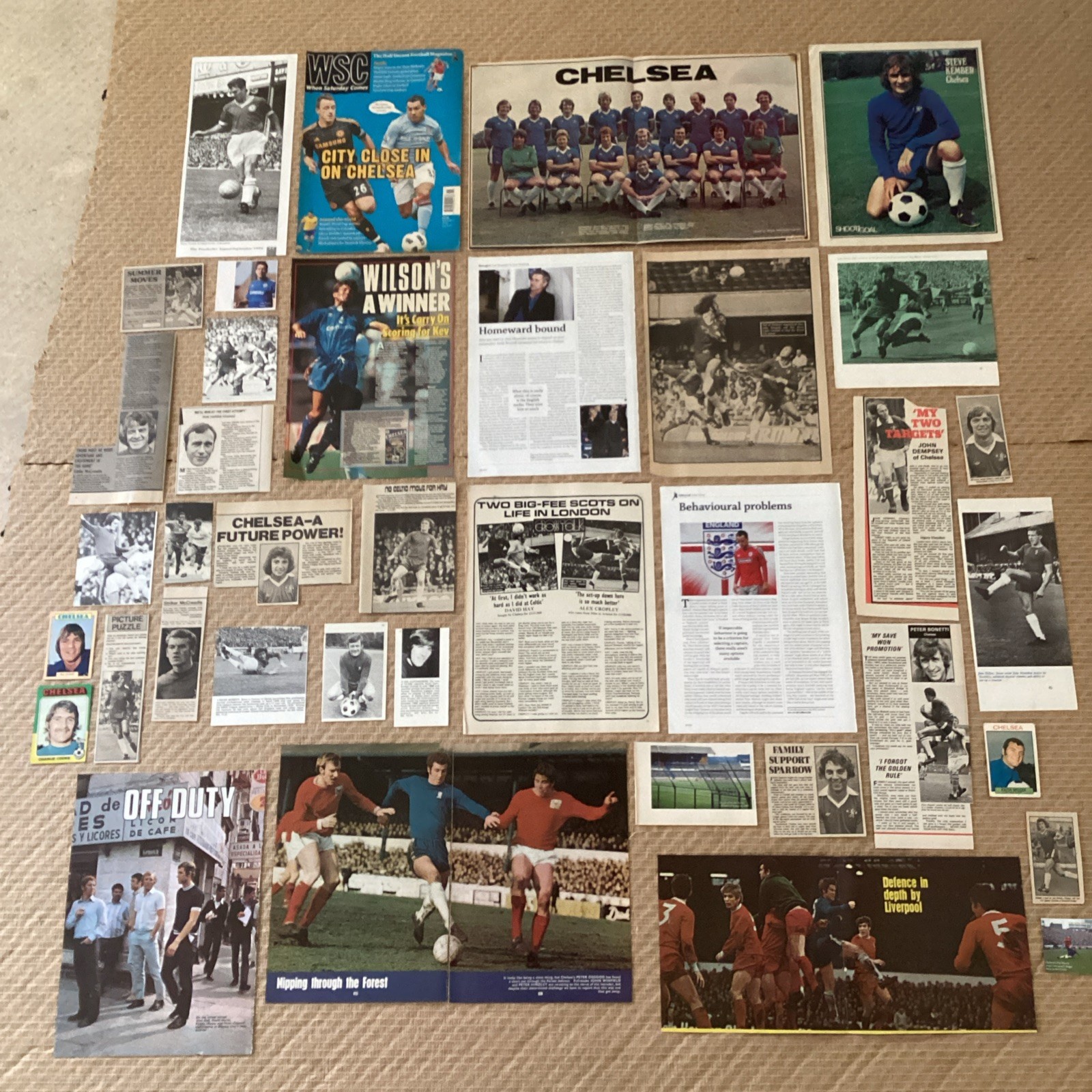 Football Magazine Team pics,Player Posters,cuttings,Chelsea,ABC Cards (set 3) for sale on Ebay