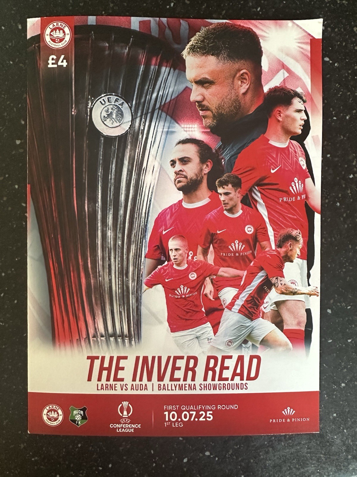 2025 Conference League Larne ( N Ireland) v Auda (Latvia) for sale on Ebay