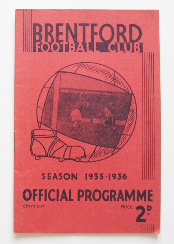 BRENTFORD v PORTSMOUTH 1935/1936 (25/3/36) *Exc Condition Football Programme* for sale on Ebay