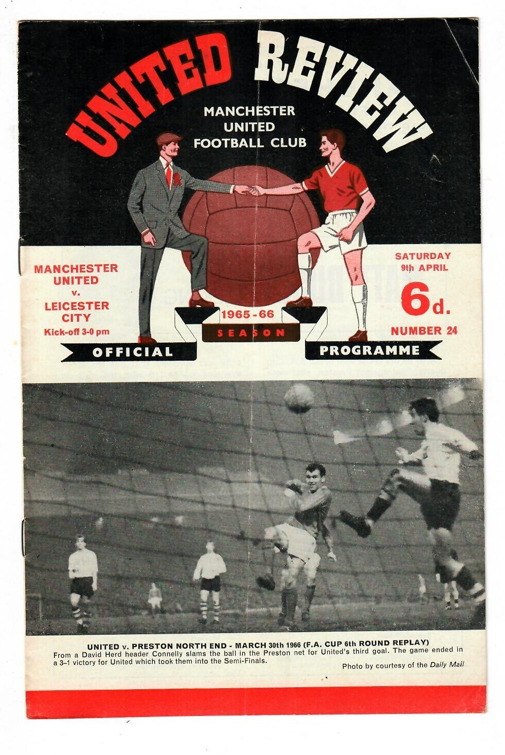 Manchester United v Leicester City - 1965-66 First Division - Football Programme for sale on Ebay