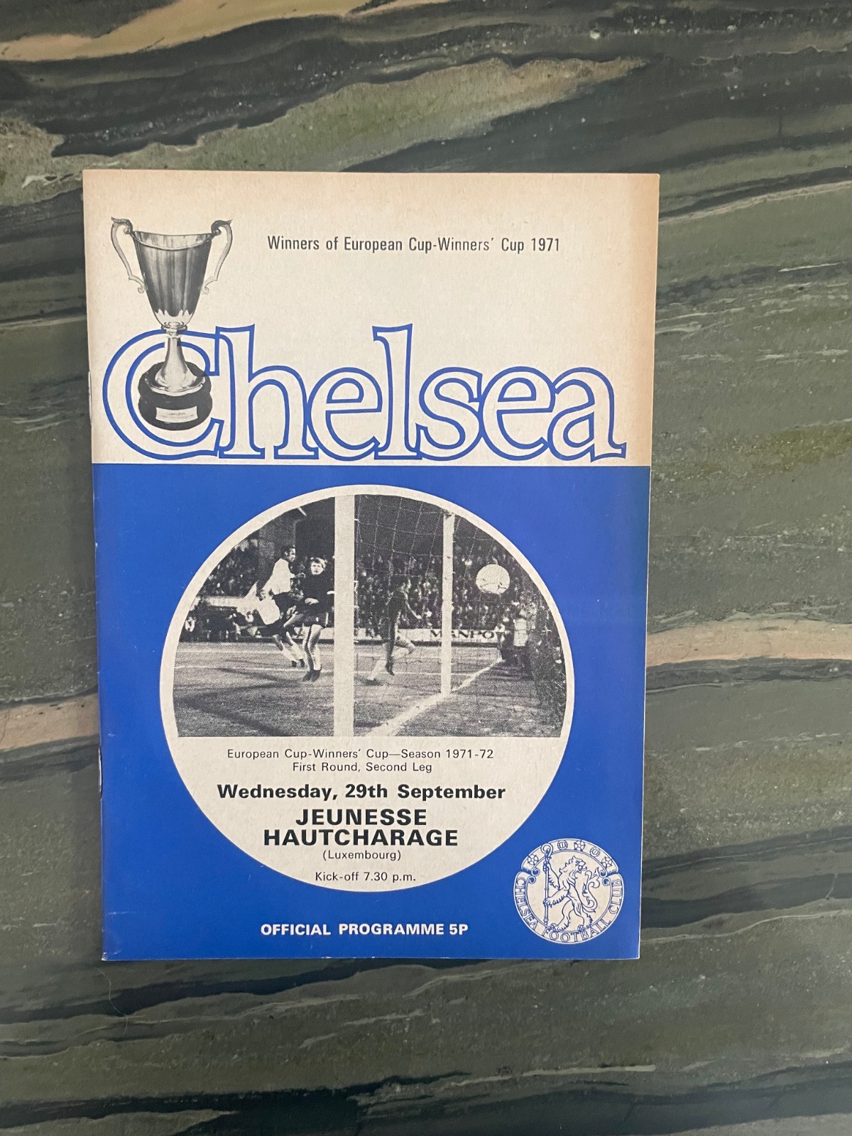 Chelsea v Jeunesse Hautcharage, ECWC, 1st Rnd 2nd Leg 1971/72 for sale on Ebay