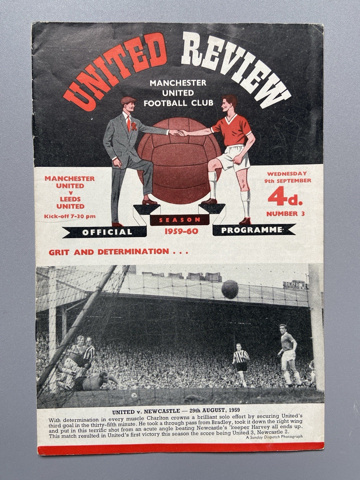 1959 MANCHESTER UNITED v Leeds United - TOKEN INTACT!  for sale on Ebay