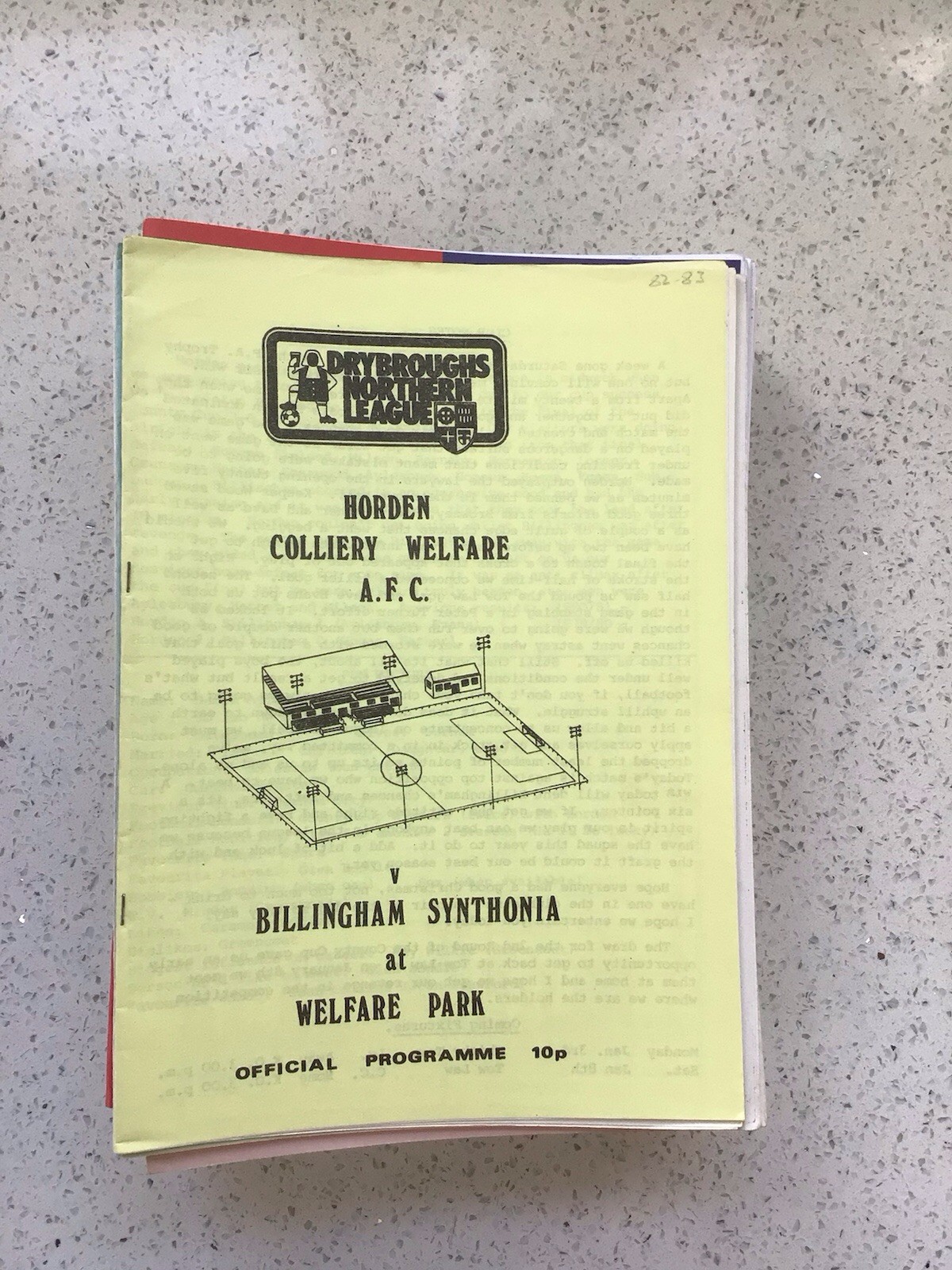 Horden Colliery Welfare v Billingham Synthonia 27th Dec 1982 for sale on Ebay