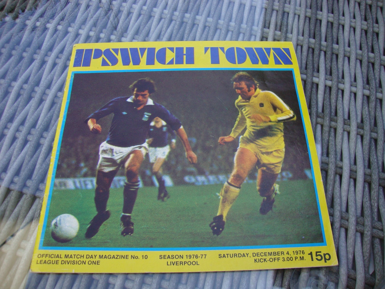 1976-77 IPSWICH v LIVERPOOL DIV 1 RARE SEXTOLS ADVERT INSIDE for sale on Ebay