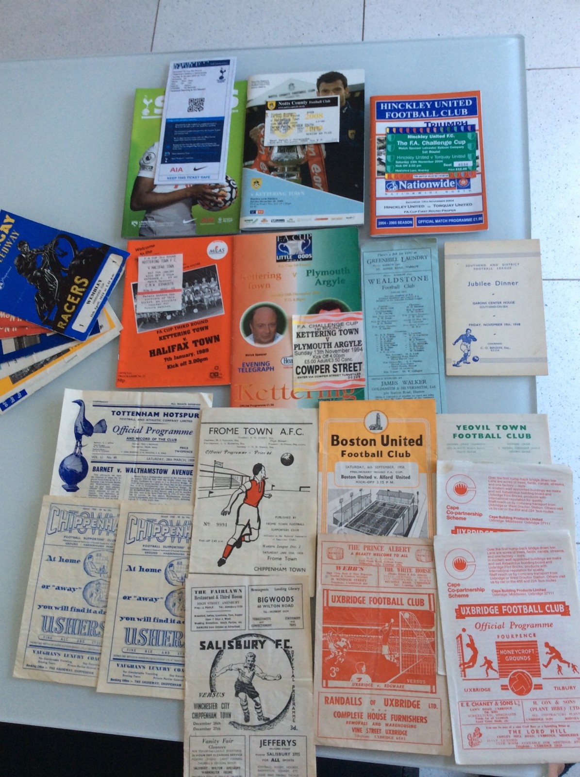 29 NON LEAGUE, BIG MATCH ETC 1947 ONWARDS, PROGRAMMES, TICKETS, MENU, FA CUP ETC for sale on Ebay