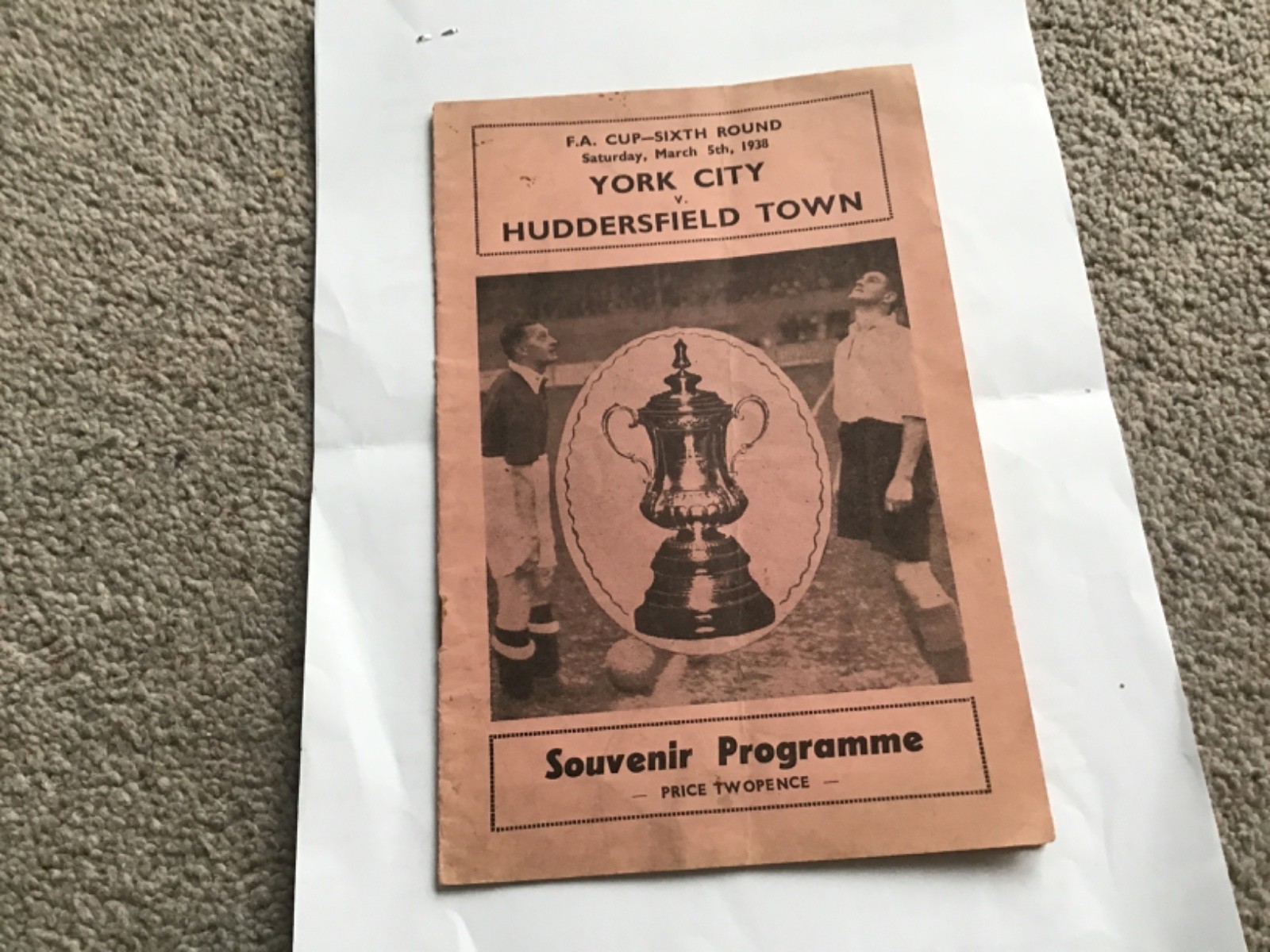 Rare York City v Huddersfield Town FA Cup 6th Round Football  Programme 5/3/1938 for sale on Ebay