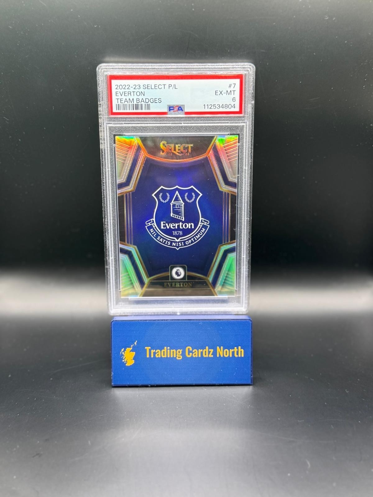 2022-2023 Everton Premier League Badge Prizm #7 Panini Select for sale on Ebay