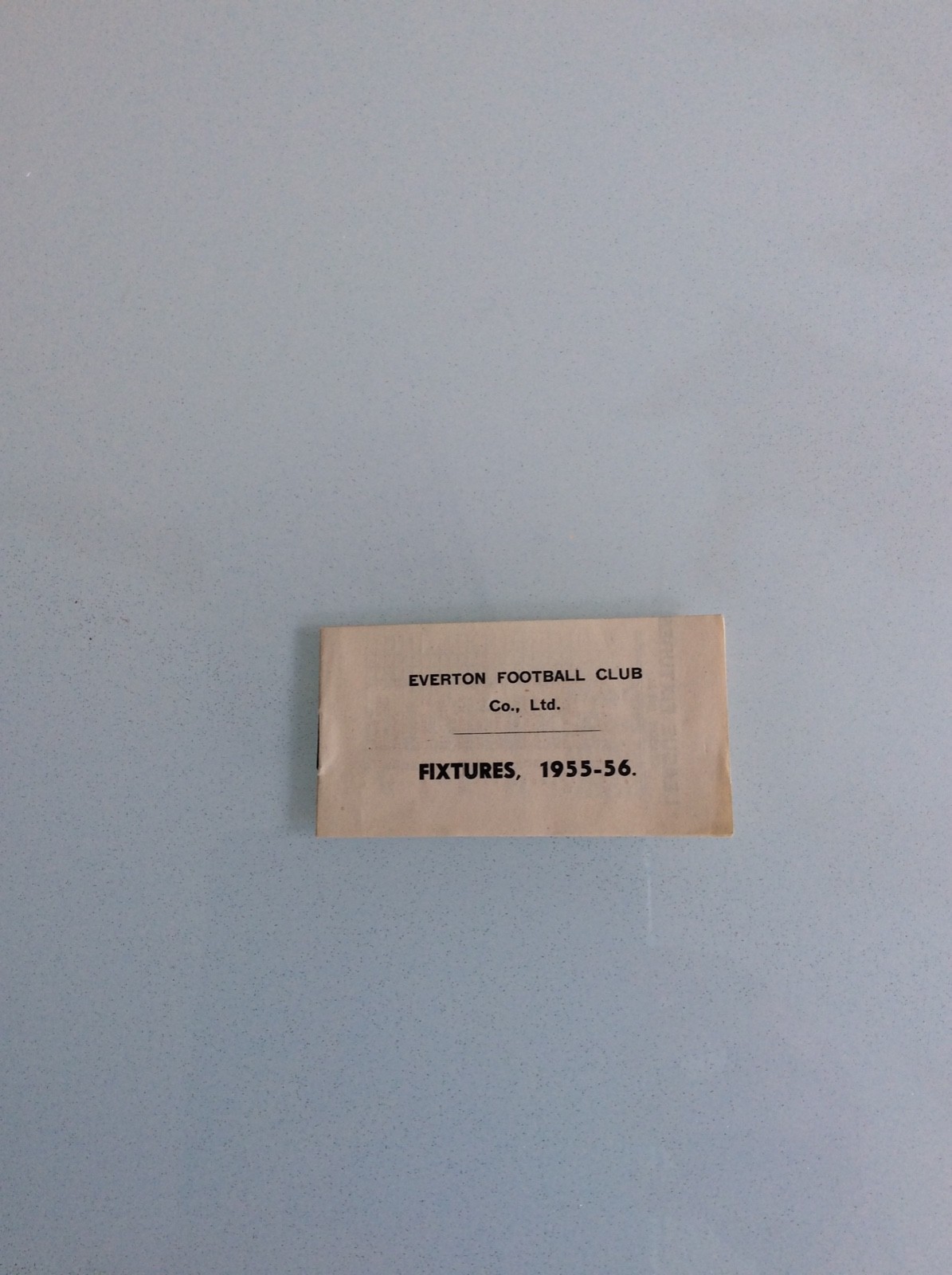 EVERTON FOOTBALL CLUB FIXTURE LIST 1955 - 1956 FIRST TEAM AND RESERVES for sale on Ebay