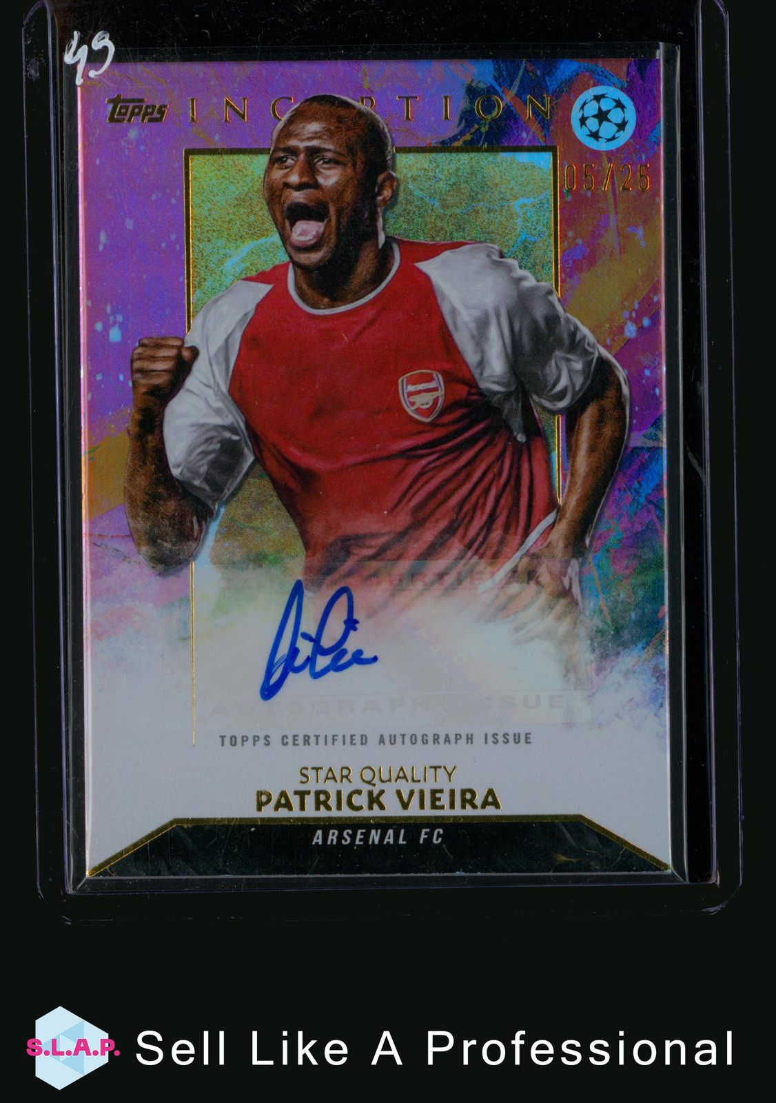PATRICK VIEIRA TOPPS 05/25 SQA-PV 2024 INCEPTION STAR QUALITY UCL ARSENAL AUTO for sale on Ebay