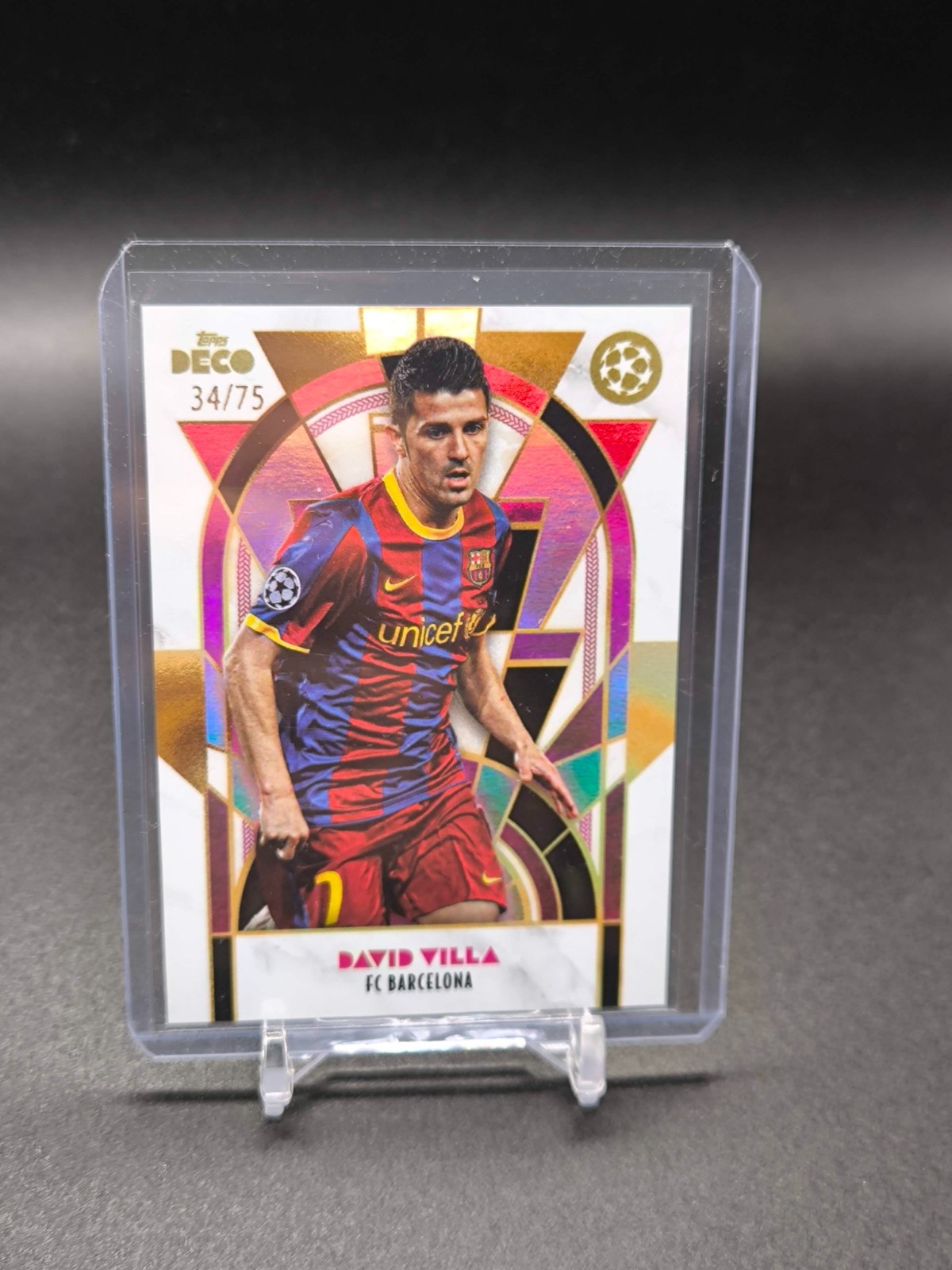 2024-25 Topps Deco Legends David Villa Soccer FC Barcelona 34/75 for sale on Ebay