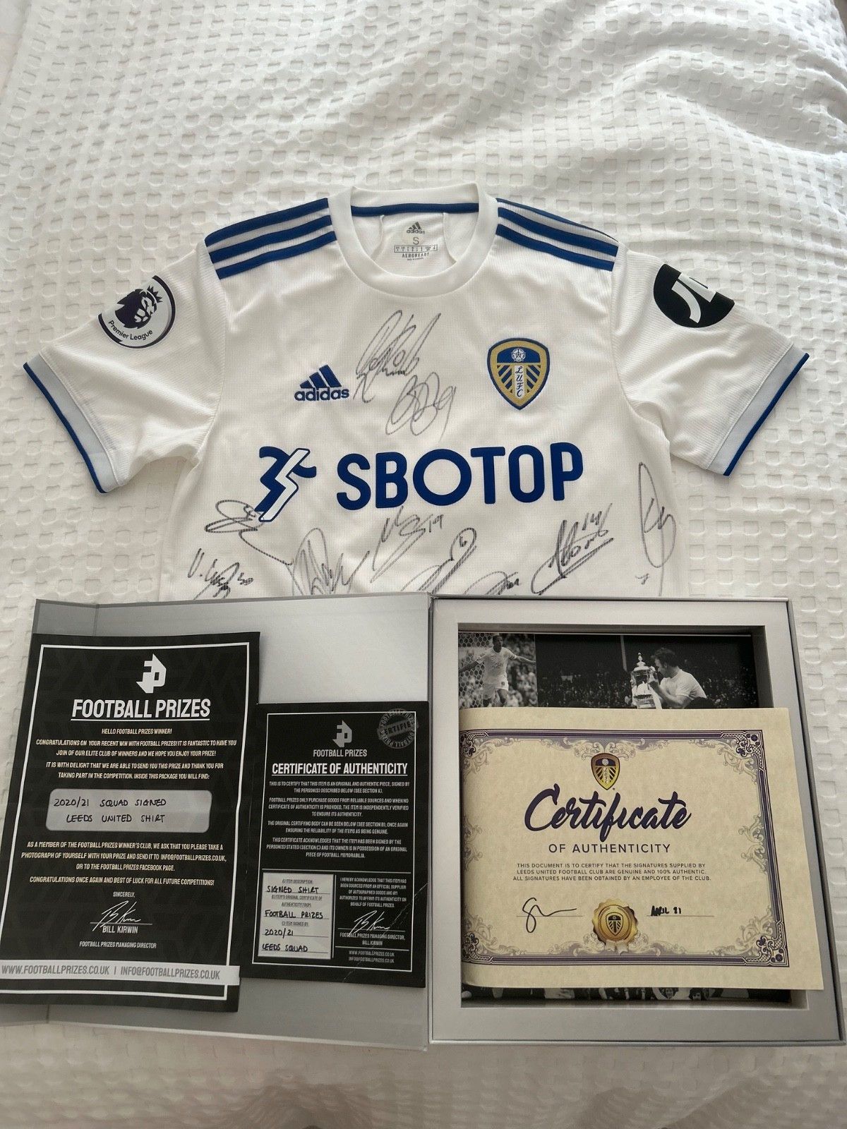 Leeds United Signed T-shirt 20/21 Home with COA for sale on Ebay