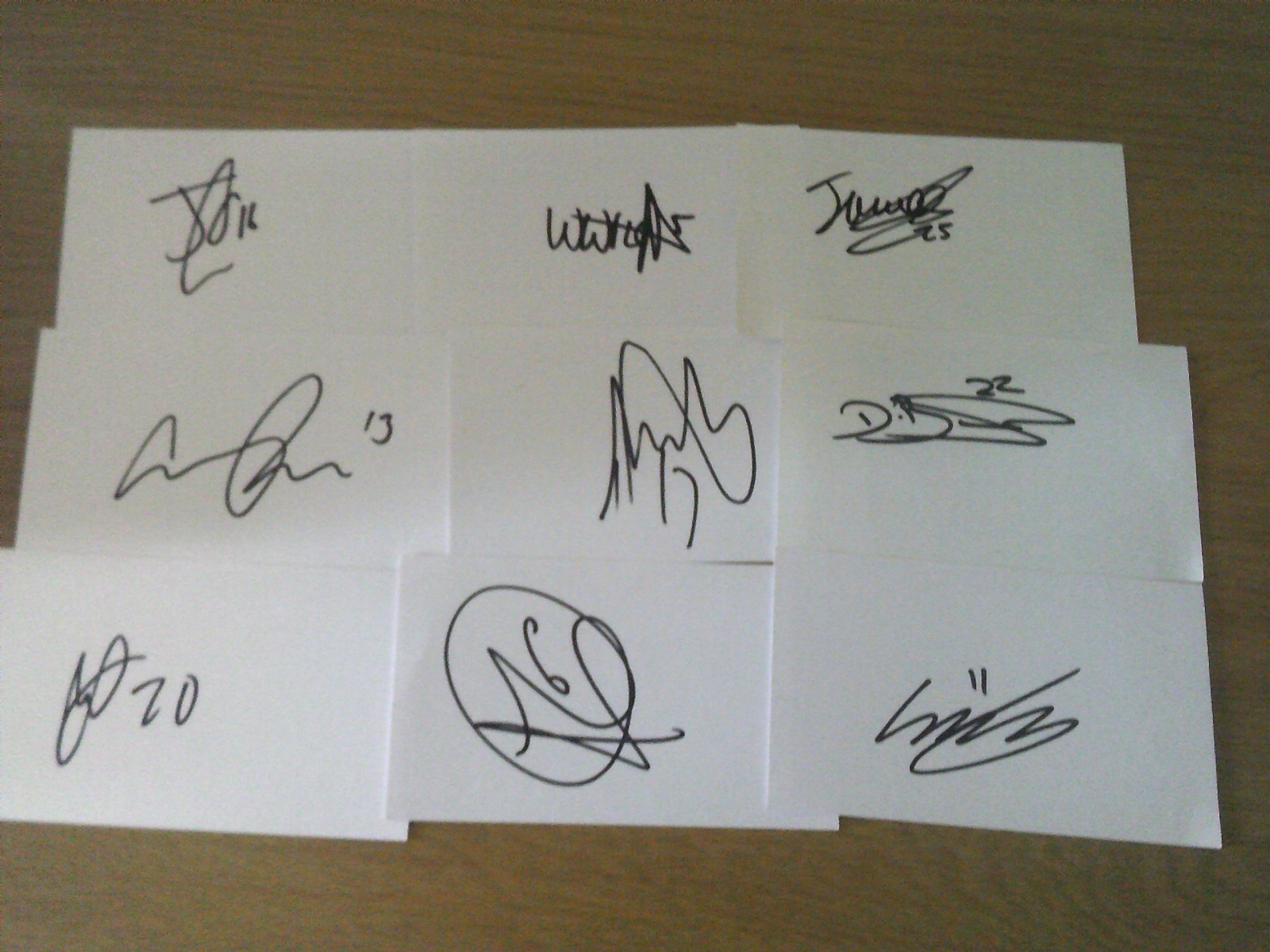 Signed Swindon Town White Cards x 18 for sale on Ebay