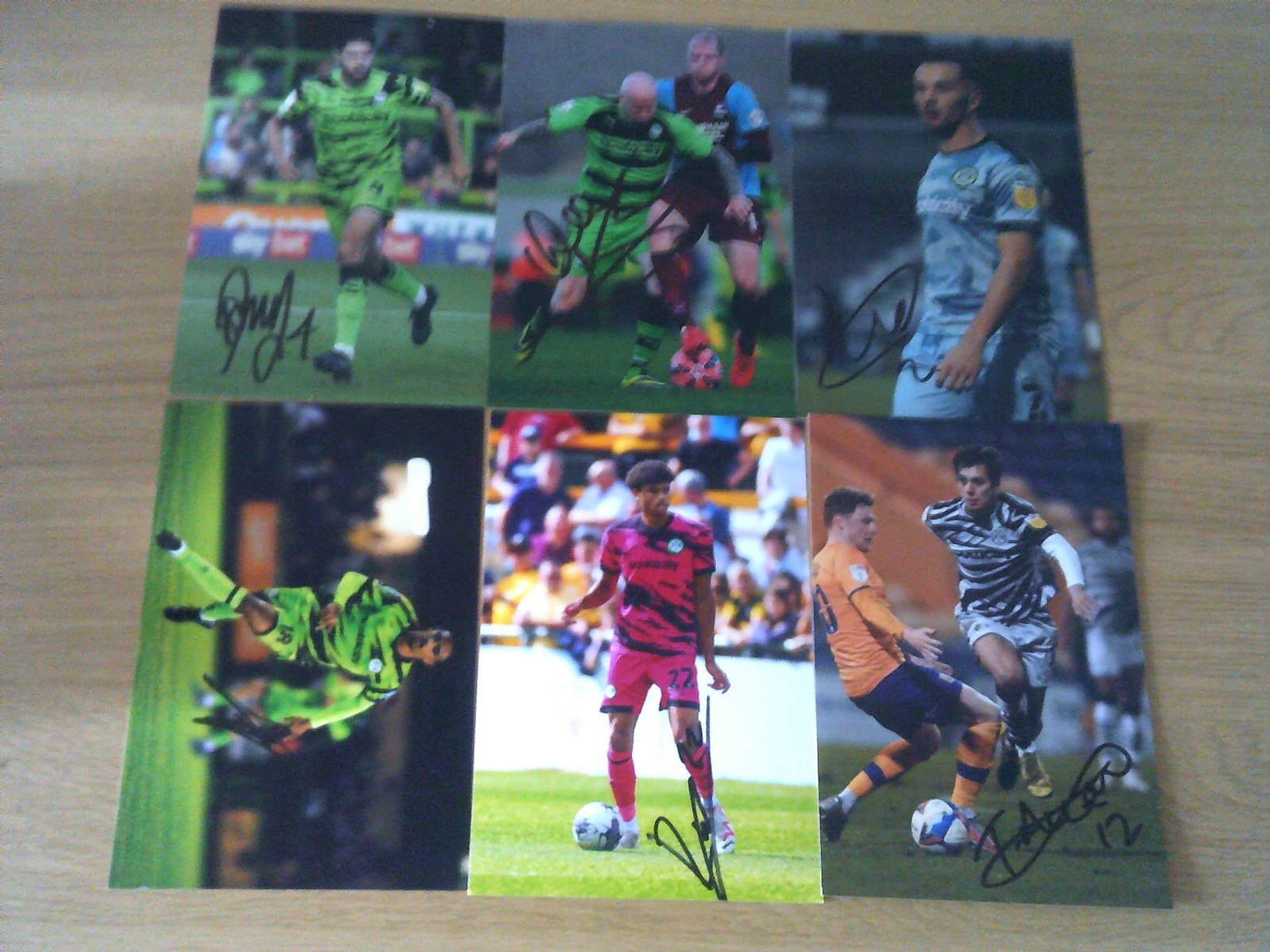 Signed Forest Green Rovers Player Photographs x 6 Set 4 for sale on Ebay