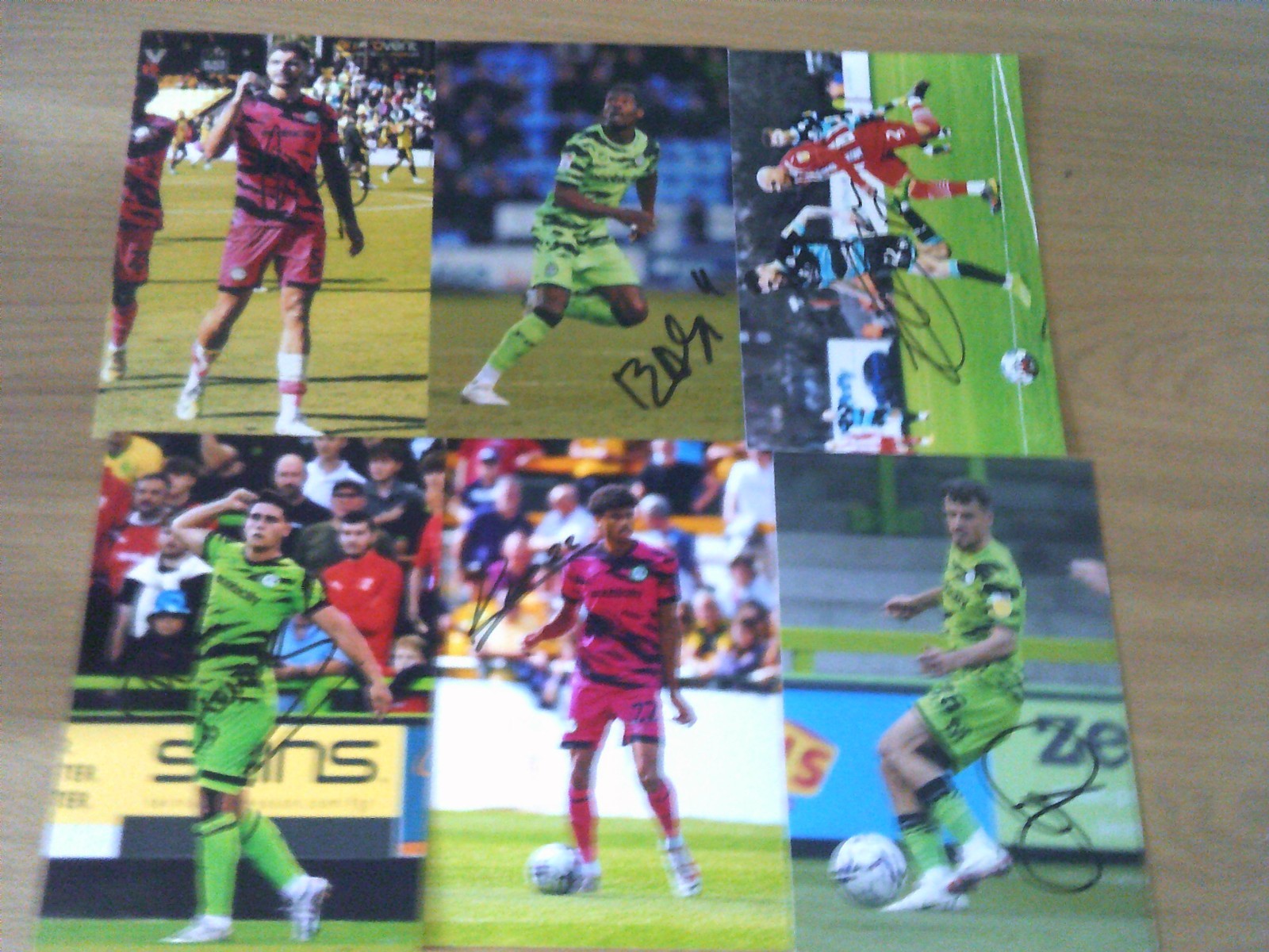 Signed Forest Green Rovers Player Photographs x 6 Set 3 for sale on Ebay