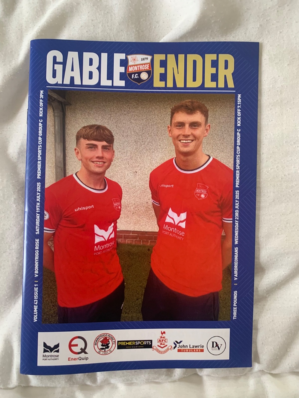 Montrose v Bonnyrigg Rose/Airdrieonians 2025 for sale on Ebay
