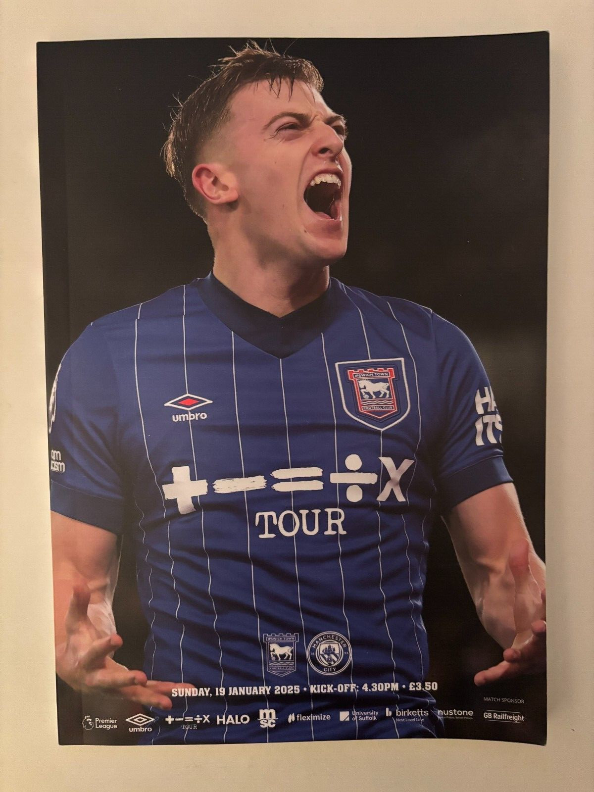 IPSWICH TOWN V MANCHESTER CITY. 19TH JANUARY 2025.FA PREMIER LEAGUE. for sale on Ebay