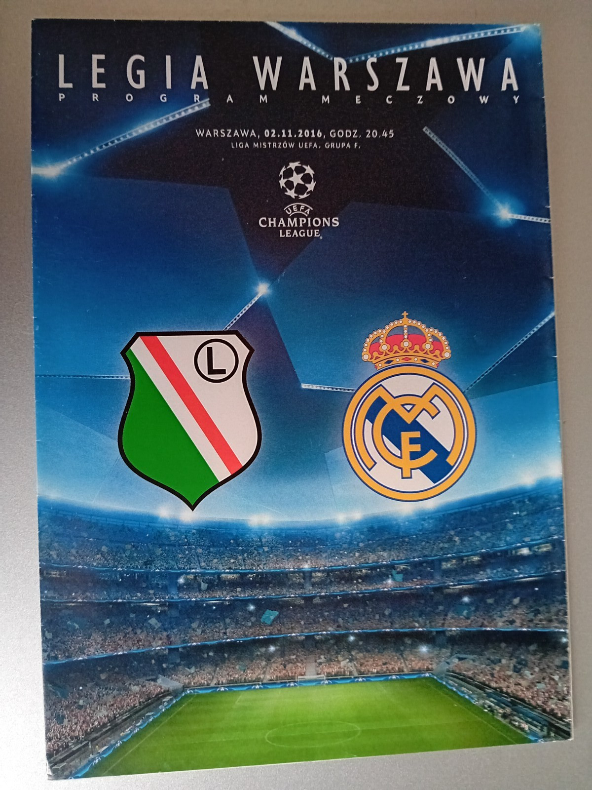 Programme Legia Warsaw v Real Madrid 2nd November 2016 Champions League for sale on Ebay
