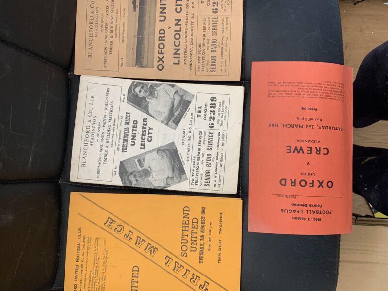1st Home Match Oxford V Lincoln In League Plus Rare Items for sale on Ebay