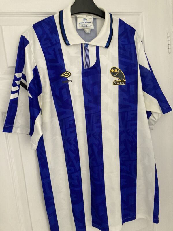 SHEFFIELD WEDNESDAY Umbro  Home Shirt 1991/93 (Large) for sale on Ebay